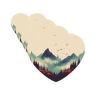 Landscape Mountain Car Air Fresheners Cards Set of 4 Pieces Personalized Car Fresheners Gifts for Men Women Auto Aromatherapy Tablets Hanging Scented Cards for Wardrobe Bathroom
