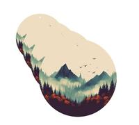 Landscape Mountain Car Air Fresheners Cards Set of 4 Pieces Personalized Car Fresheners Gifts for Men Women Auto Aromatherapy Tablets Hanging Scented Cards for Wardrobe Bathroom