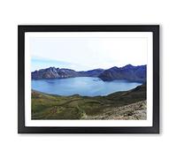 Landscape Mountain Paektu North Korea Modern Framed Print | A3 Black Framed Wall Art | Ready to Hang | Modern Landscape Picture | Living Room Bedroom Lounge Office