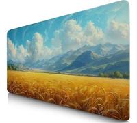 Landscape Mouse Mat 600x300x3mm XXL Gaming Mouse Pad WheatField Desk Mat, Table Mats with Non-Slip, Soft Smooth Surface, Stitched Edges Desk Pad, Waterproof Fabric, Durable, PC, Laptop, Gifts F0-1001