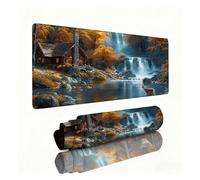 Landscape Mouse Mat Deer Mouse Pad Desk Mat 1600x800x3mm, Table Mats, Soft Smooth Surface and Anti-Slip Rubber Base, Improved Precision and Speed, Desk Accessories for Men PC, Laptop, Office 0B-825