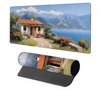 Landscape Mouse Mat, Mouse Pad 1200x600x3mm, Desk Mat Large, XXL Gaming Mousepad, Desk Accessories Keyboard Pad, Office Accessories Gaming Mousemat, for PC Laptop Office Large Mousemat, Blue 0-8586