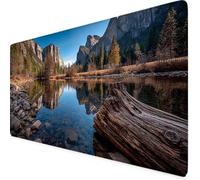 Landscape Mouse Pad XXL 100 x 50cm Large Mouse Mat, Non-Slip Desk Mat with Stitched Edge Improved Precision and Speed, Large Mousepad for Office/Home/Decor, Desk Accessories for Men (Grey) r9263