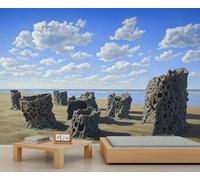 Landscape Mural Strange Beach Wallpaper Natural Scenery Wall Mural Statement Wall Restaurant Diner Large-Scale Art Decor Photo Panoramic Accent (Non-self-Adhesive)