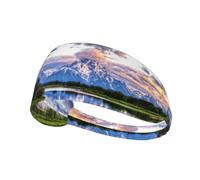 Landscape National Park Print Non-Slip Elastic Running Headband, Sweat Absorbing Stretchy Hair Bands For Gym Yoga, Soft Skin-Friendly Foldable Workout Headband