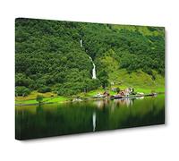 Landscape Norway Landscape No.4 Canvas Print | Gallery Wrapped 30mm Frame Wall Art | 30x20 inches | Ready to Hang | Modern Nature Picture | Living Room Bedroom Lounge Office