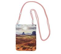 Landscape of Monument Valley Crossbody Phone Bag for Women Men Waterproof Mini Cellphone Purse Wallet Small Crossbody Bags with Adjustable Strap Travel Cell Phone Pouch Belt Pouch