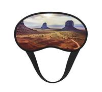 Landscape of Monument Valley Eye Mask for Sleeping Soft Satin Sleep Shade Cover Blindfold with Elastic Strap Travel Nap Blackout Eye Shade Cover for Women Men