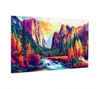 Landscape Paint by Numbers for Adults Beginner, Adult Paint by Numbers Abstract, DIY Adult Crafts Canvas Oil Painting Kit, Painting by Number, Autumn Decor, Home Decor, Gifts for Women 140x60cm R-1