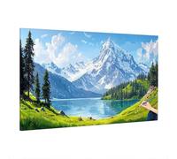 Landscape Paint by Numbers for Adults Beginner, Adult Paint by Numbers Mountain, DIY Adult Crafts Canvas Oil Painting Kit, Painting by Number, Autumn Decor, Home Decor, Gifts for Women 90x40cm W-25