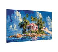 Landscape Paint by Numbers for Adults Beginner, DIY Adult Paint by Numbers Ocean, Painting by Number on Canvas, Oil Painting Arts and Crafts for Room Decor, Gifts for Women, Without Frame 70x30cm C-87