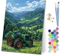 Landscape Paint by Numbers for Adults, Farm Paint by Numbers Kits On Canvas, Easy DIY Color Oil Painting Acrylic Paints with Brushes, Hobbies for Adults Women, Home Wall Decor Gifts 12x16 inch T-6976