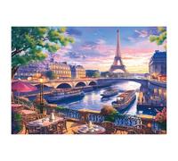 Landscape Paint by Numbers for Adults, Landscape Painting by Numbers Kits On Canvas with Paint Brushes, DIY Color Oil Painting Craft Art for Home Wall Decor Gift 12x16 Inch