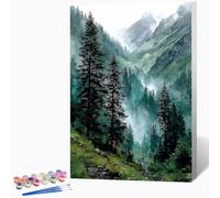 Landscape Paint by Numbers for Adults Mountains and Rivers Paint by Numbers Kits, Hobbies for Adults Women, Acrylic Pigment Oil Drawing Kits Wall Art Room Decor 24x32 Inch (Without Frame) -LKF0788NF