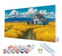 Landscape Paint by Numbers for Adults, Paint by Numbers Landscape Pattern Design Painting Kits, Acrylic Painting Kit with Brushes Adult Crafts for Room Decor, Wall Art, Gifts 28X56Inch -hcw2507SK