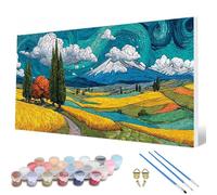 Landscape Paint by Numbers for Adults, Paint by Numbers Landscape Pattern Design Painting Kits, Acrylic Painting Kit with Brushes Adult Crafts for Room Decor, Wall Art, Gifts 90 x 180 cm -hcw25070R