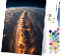 Landscape Paint by Numbers for Adults, Planet Paint by Numbers Canvas, DIY Color Oil Painting with Acrylic and Brushes, Hobbies for Adults Women, Painting for Home Wall Decor Gifts 12x16 in J-7971