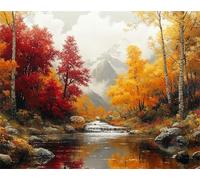 Landscape Paint by Numbers for Adults, Snow Mountain Paint by Numbers Kits On Canvas, Hobbies for Adults Women, Easy DIY Acrylic Pigment Drawing Paintwork for Gifts, 24x32in, Without Frame x-z281