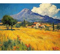 Landscape Paint by Numbers for Adults, Snow Mountain Paint by Numbers Kits with Acrylic Paints and Brushes, Without Frame DIY Digital Painting for Beginner, 12x16in Color Oil Painting for Gifts x-z282