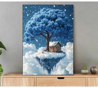 Landscape Paint by Numbers for Adults with Frame 50x70cm Adult Paint by Numbers Architecture Oil Painting DIY Art Craft Kit with Brushes and Acrylic Pigment for Home Bedroom Wall Decor, Gifts Ly8-2662