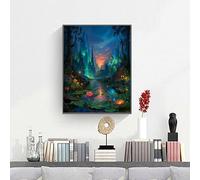 Landscape Paint by Numbers Kit for Adults, Forest Paint by Number Kits on Canvas Without Frame, DIY Acrylic Arts and Crafts for Adults Beginners, for Home Wall Decor, Gifts 20x28in PjY357 5-Z