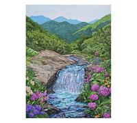 Landscape Paint by Numbers Kit for Adults Waterfall Craft Kits with Brushe Acrylic Paint Set Canvas for Painting 28 x 38 In, Canvas Wall Art Supplies Fall Decor, Gifts for Women Room Decor JLYH-5296