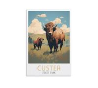 Landscape Paint by Numbers Kits,Custer State Parks, Easy DIY Acrylic Pigment Drawing Paintwork for Home Wall Decor 40x50cm