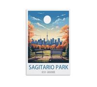 Landscape Paint by Numbers Kits,Sagitario Park Rio Grande Posters,Easy DIY Acrylic Pigment Drawing Paintwork for Home Wall Decor 40x50cm