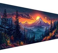Landscape Paint by Numbers Mountain Paint by Numbers Kits for Adults Beginner DIY Oil Painting Kits with Brushes Acrylic Pigment Drawing on Color Canvas Craft, Home Wall Decor Gifts 80x160cm k7560-101