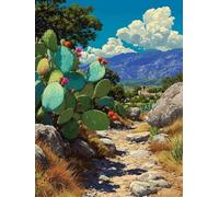 Landscape Paint by Numbers Nature Painting by Numbers for Adults DIY Digital Painting Hobbies for Adults Women with 3 Brush and Acrylic Paints Kit for Home Decor, Wall Art 12x16inch -zjn250787YE