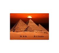 Landscape painting on Canvas-Nature Print on Canvas-Large Canvas Wall Art Decor-Egyptian Pyramid Posters and Prints-Modern Artwork Canvas Picture for Living Room 60x90cm24 x35 Frameless