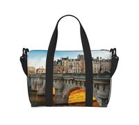 Landscape Paris Print Gym Bag for Women, Weekender Overnight Bag,Personal Item Bag, Shoulder Bag for Women Men,One Size