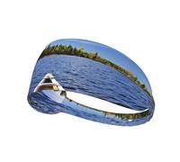 Landscape Print Sports Headbands For Men Women, Moisture Wicking Sweat Band Elastic Wide Hair Bands,For Running, Cycling, Basketball, Gym Exercise, Football