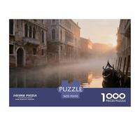 Landscape Puzzle 1000 Pieces Adults Teens Challenging Brain Teaser Fun Venetian Scenery Smooth Cut Sturdy Board 70x50cm/1000pcs