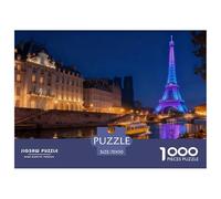 Landscape Puzzle 1000 Pieces for Adults Teens Hobby Relax Creative Famous Landmarks Eiffel Tower Long-Lasting Durable 70x50cm/1000pcs