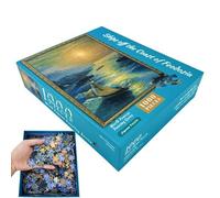 Landscape Puzzle,Coastal Boat Patterns Challenging Toy - 1000-Piece DIY Scenery Puzzle | for Adults Kids Seniors Christmas Halloween Family Teen Home Travel