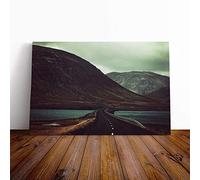 Landscape Road to Nowhere Canvas Print | Gallery Wrapped 30mm Frame Wall Art | 20x14 inches | Ready to Hang | Modern Landscape Picture | Living Room Bedroom Lounge Office