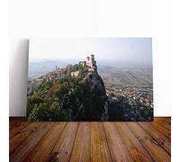 Landscape San Marino Italy Canvas Print | Gallery Wrapped 30mm Frame Wall Art | 24x16 inches | Ready to Hang | Modern Landscape Picture | Living Room Bedroom Lounge Office