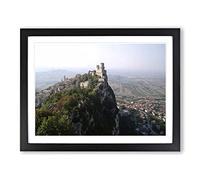Landscape San Marino Italy Modern Framed Print | A3 Black Framed Wall Art | Ready to Hang | Modern Nature Picture | Living Room Bedroom Lounge Office