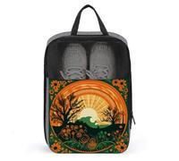 Landscape Silhouette Shoe Bags Foldable Breathable Portable Shoe Puches Organizer Stylish Expandable Packing Travel Shoes Bags for Sneakers Gym Luggage Closet