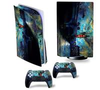 Landscape Skin Compatible With Ps5 Disc Version Of The Controller, With Anti-Slip Features And Modern Design Vinyl Protection Stickers spectacle-0421