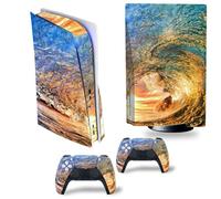 Landscape Skin Compatible With Ps5 Disc Version Of The Controller, With Anti-Slip Features And Modern Design Vinyl Protection Stickers spectacle-0716