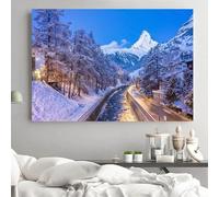 Landscape Snow Scene Prints Winter Wall Art Posters and Prints for Living Room Decoration Home Decor Canvas Painting 60x80cm Frameless