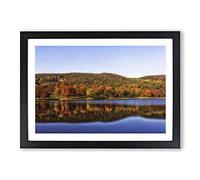 Landscape Squantz Pond Connecticut Forest Framed Print | A2 Black Framed Wall Art | Ready to Hang | Modern Landscape Picture | Living Room Bedroom Lounge Office