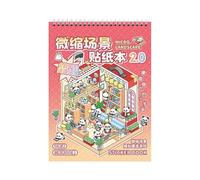 Landscape Sticker - Cartoon Design Stickers Scene Book,3D Scrapbooking Decal Set, | Creative Scrapbook Sticker Kit, Cute Cartoon Decals for Journaling Decoration Stress Relief and Artistic Projects