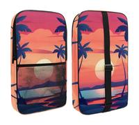 Landscape Sunset with The Palm Trees Pickleball Bag, Pickle Ball Paddle Bag with Adjustable Shoulder Strap for Women and Men