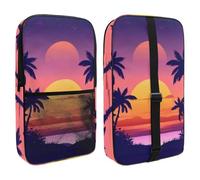 Landscape Sunset with The Palms Trees Pickleball Bag, Pickle Ball Paddle Bag with Adjustable Shoulder Strap for Women and Men