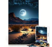Landscape The Moon 1000 Piece Jigsaw Puzzles- Enjoyable Game Bright Color Family Enjoyable Perfect Art (50x75cm)