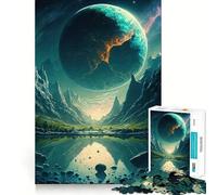 Landscape The Moon 1000 Teenager Pieces Jigsaw Puzzle Calm Daily Accurate Edge Joyful Challenge Birthday Gift (38x52cm)