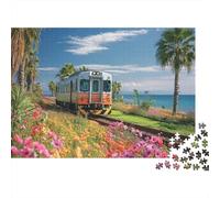 Landscape Train Jigsaw Puzzle A Fun And Cool Educational Puzzle Game with A Very High Level of Difficulty 500pcs (52x38cm)